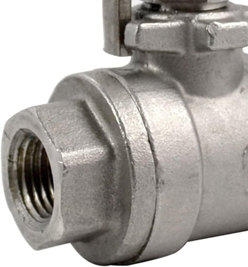 Varmhus NPT Female 316 Stainless Steel Full Port Ball Valve Vinyl Handle WOG1000 (1-1/4") - Image 4